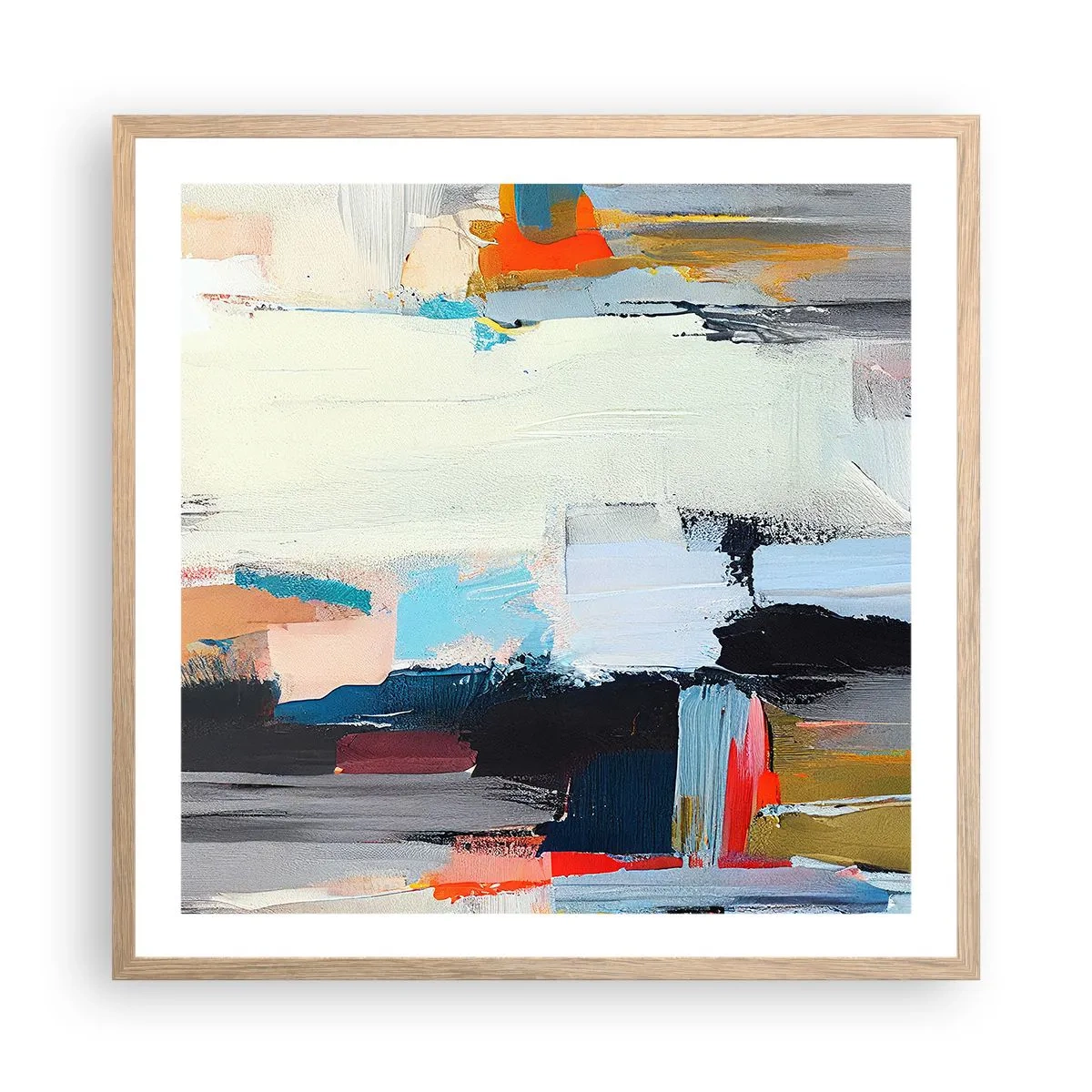 Affiche dans un chêne clair - Poster - Y a-t-il une méthode ? - 60x60 cm