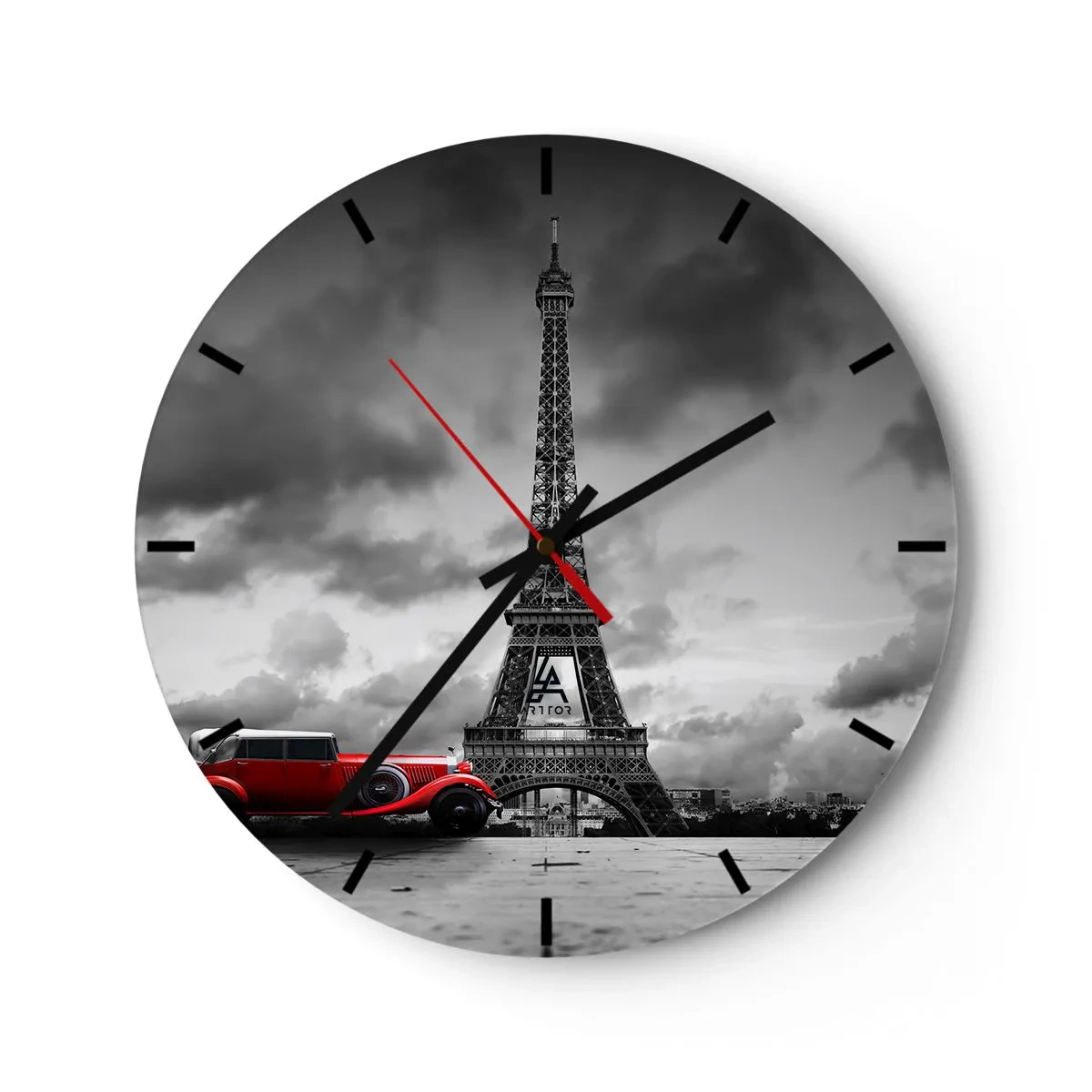 Horloge murale - Pendule murale - Il n'y a pas si longtemps à Paris - 40x40 cm