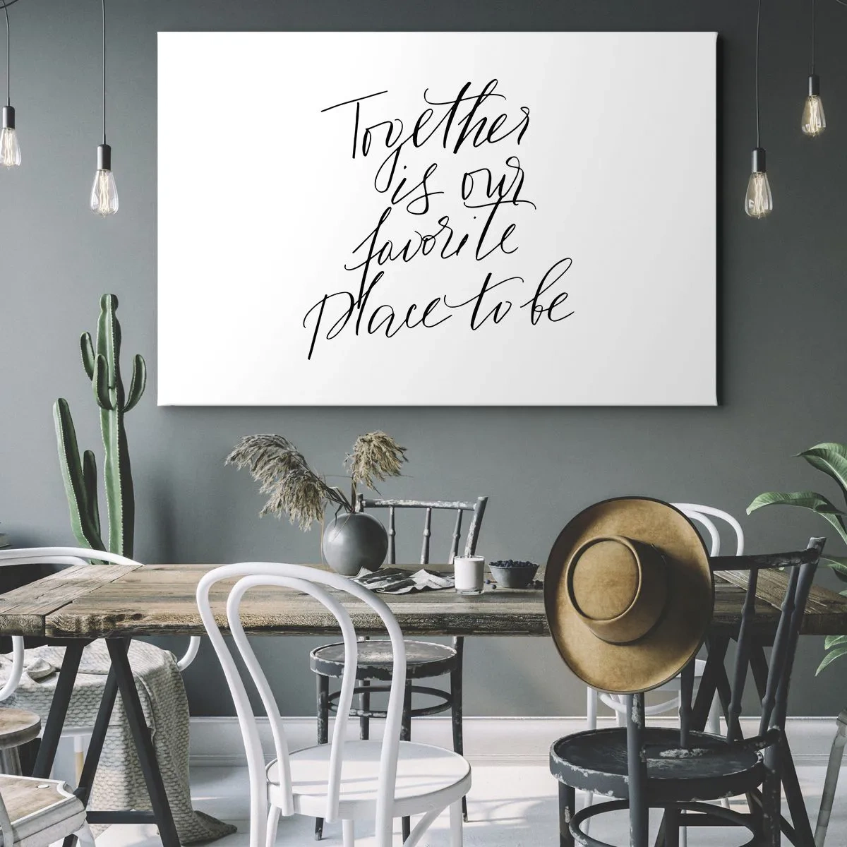 Impression sur toile - Image sur toile - Inscription typographique dans un style élégant sur fond blanc - 120x80cm - Vous aussi vous le sentez? - Décoration murale moderne pour le salon et la chambre ARTTOR