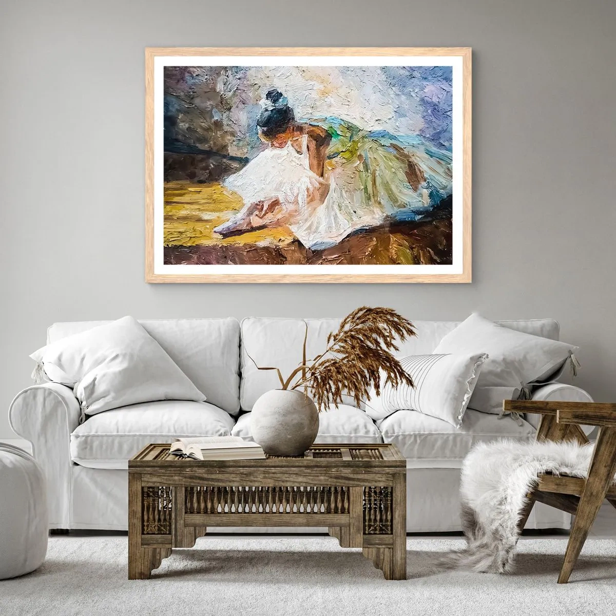 Affiche dans un chêne clair - Poster - D'après un tableau de Degas - 70x50 cm