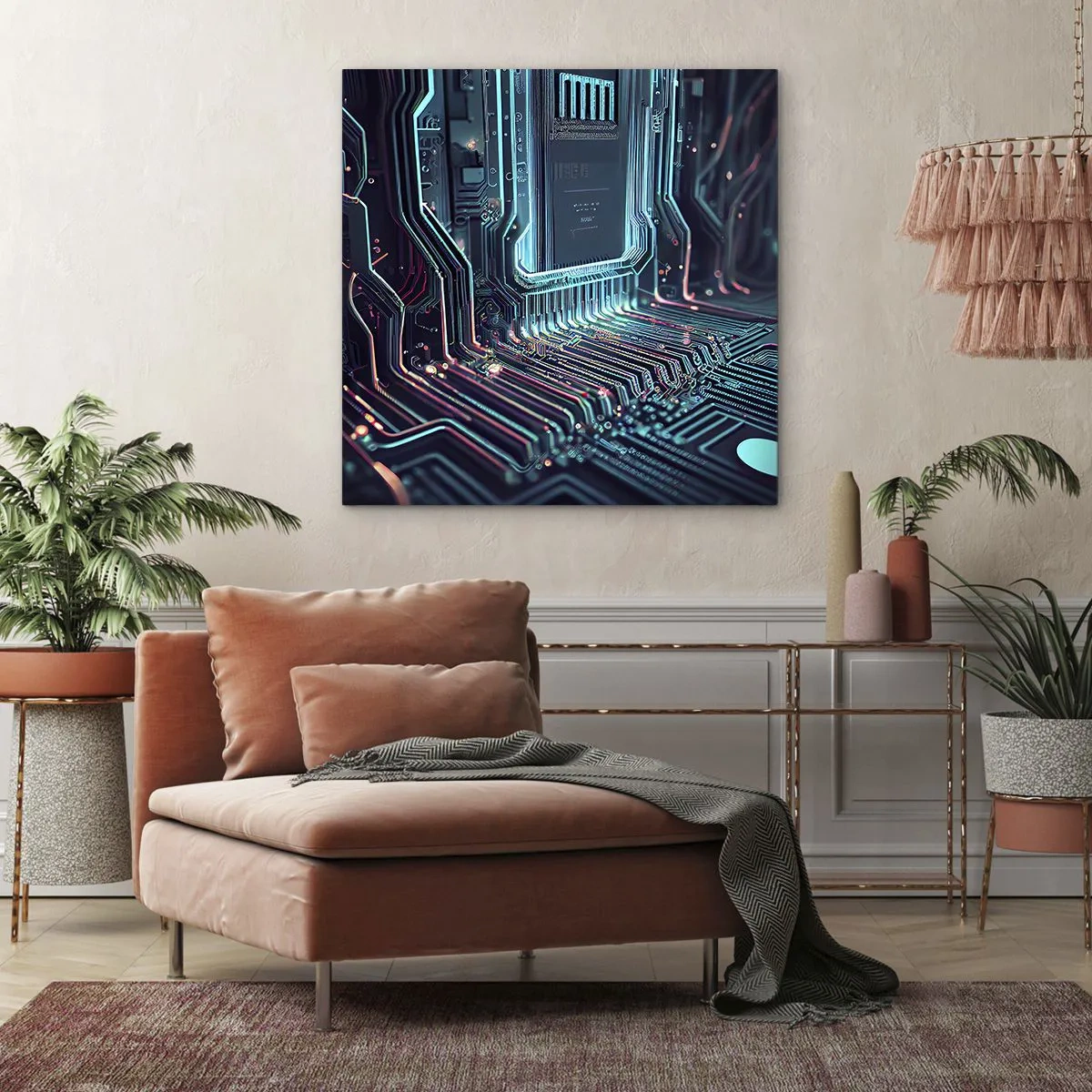 Impression sur toile - Image sur toile - Je pense comme ça… - 60x60 cm