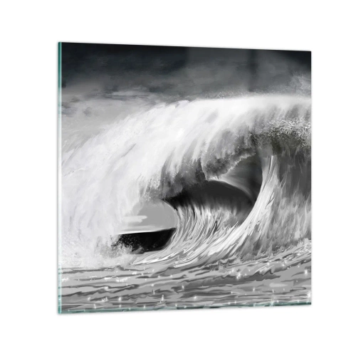 Impression sur verre - Image sur verre - La colère de l'océan - 50x50 cm