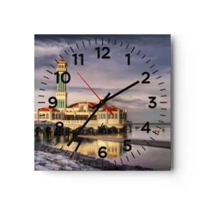 Horloge murale - Pendule murale - Temple de la nature - 40x40 cm