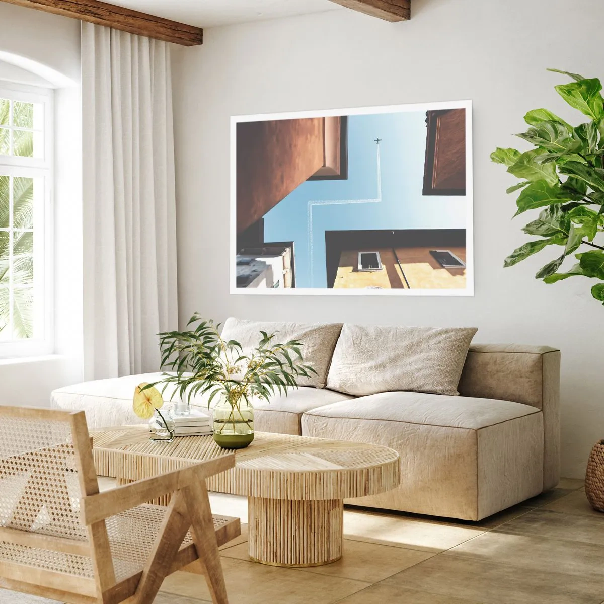 Affiche - Poster - Au-dessus du labyrinthe de la ville - 40x30 cm