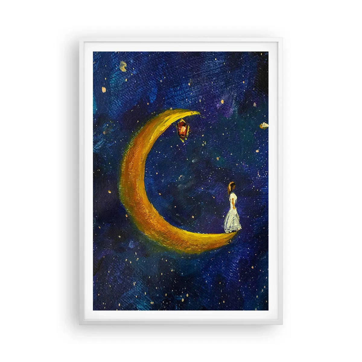 Affiche dans un cadre blanc - Poster - Appel du monde - 70x100 cm