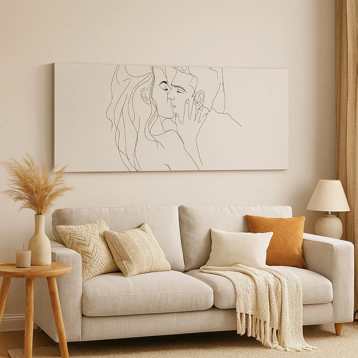 Impression sur toile - Image sur toile - Enlacé de sentiment - 30x30 cm