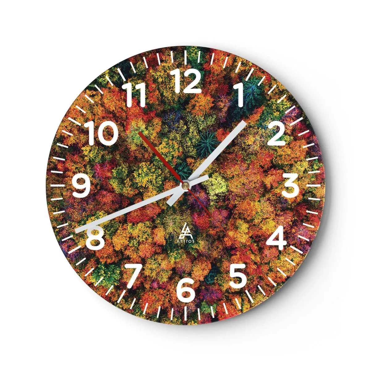 Horloge murale - Pendule murale - Bouquet d'arbres automnal - 30x30 cm