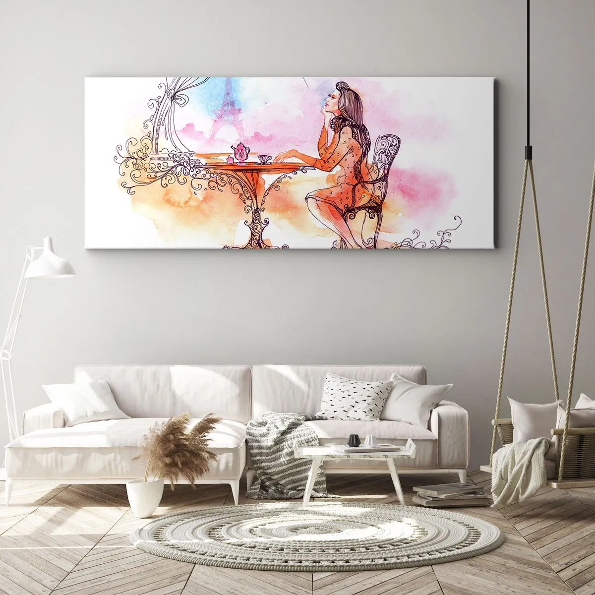 Impression sur toile - Image sur toile - Le chic parisien - 100x40 cm