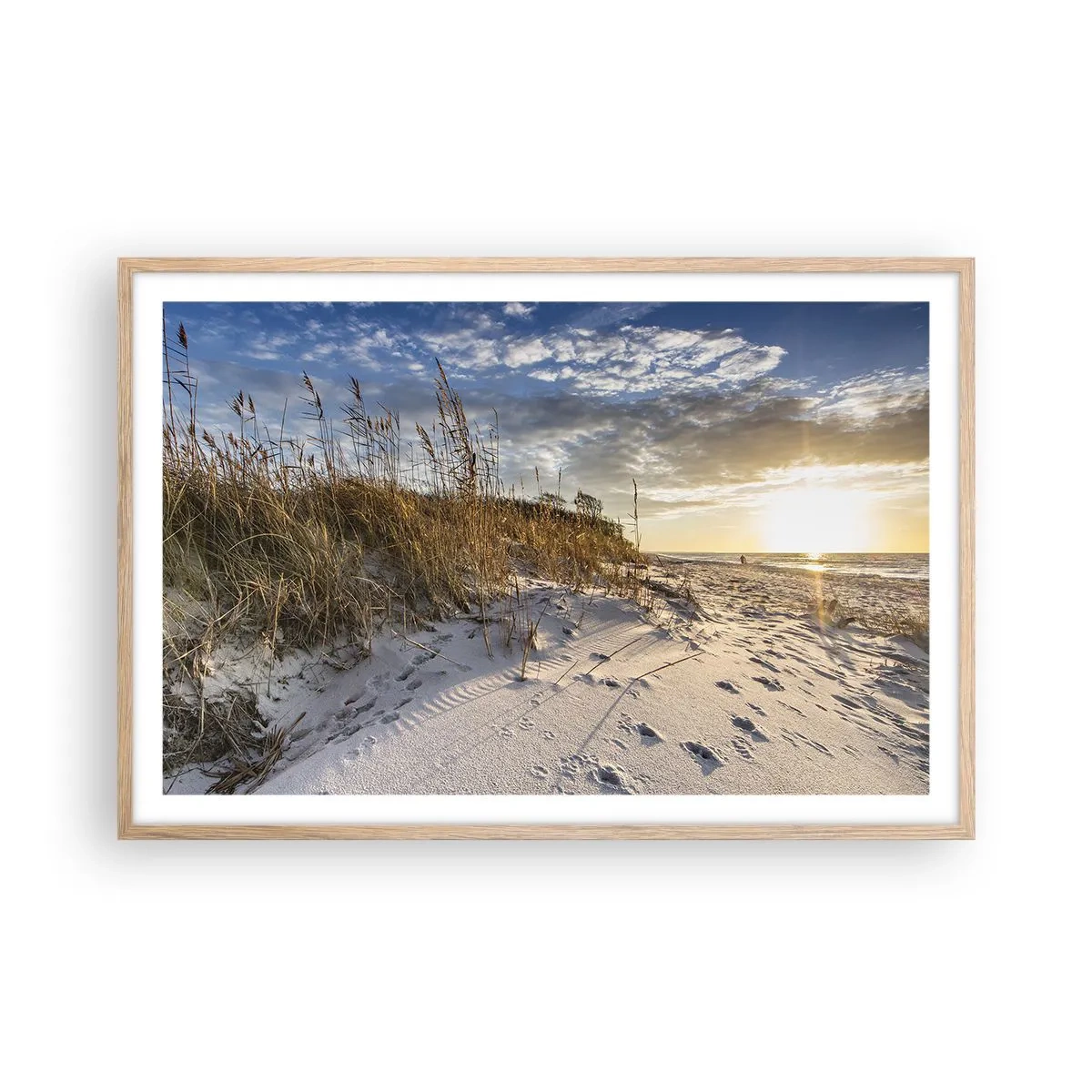 Affiche dans un chêne clair - Poster - Invitation à la ballade - 91x61 cm