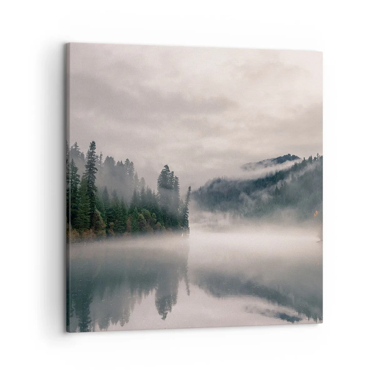 Impression sur toile - Image sur toile - Reflet dans le brouillard - 50x50 cm