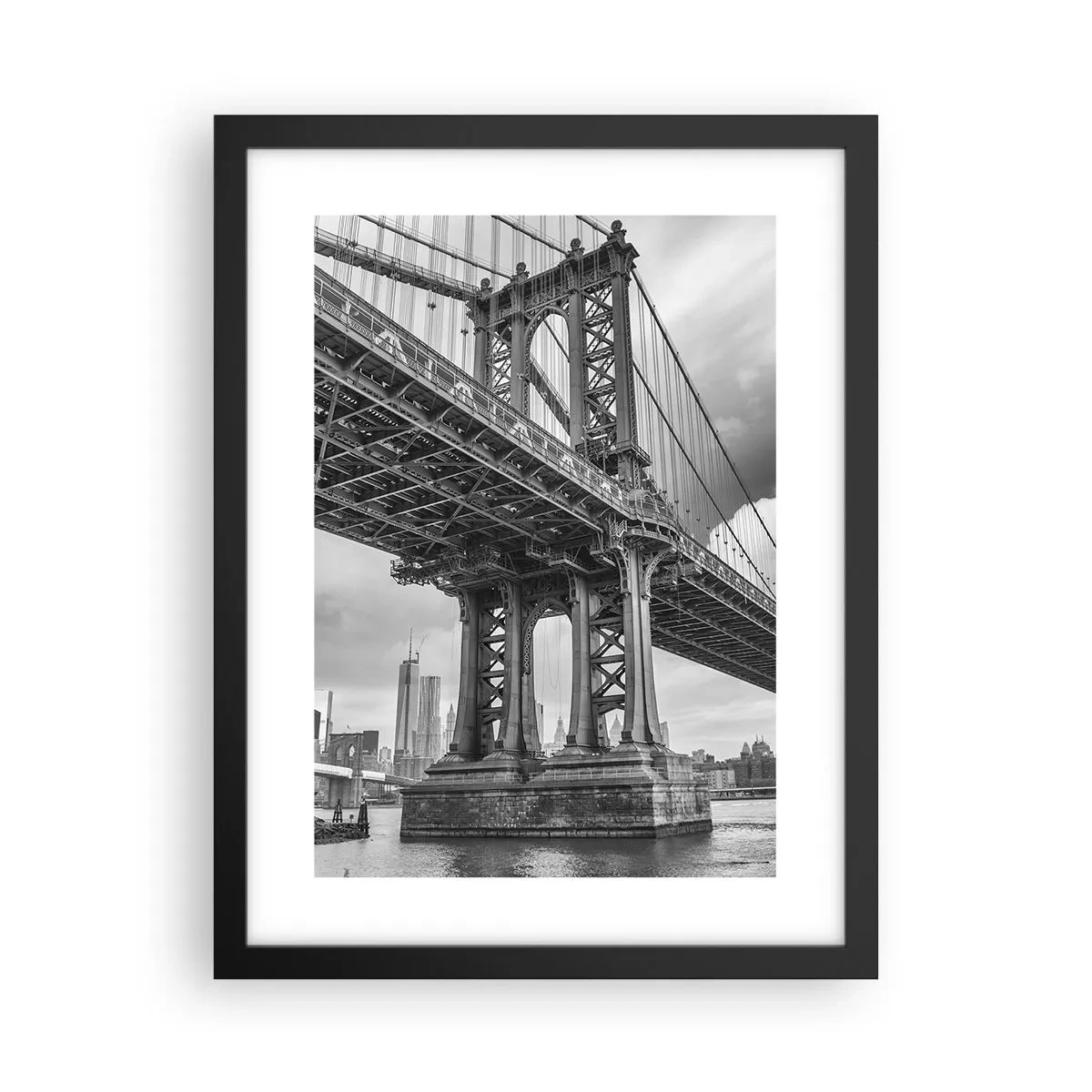 Affiche dans un cadre noir - Poster - Au coeur de la ville - 30x40 cm