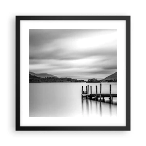 Affiche dans un cadre noir - Poster - Douceur et force - 40x40 cm