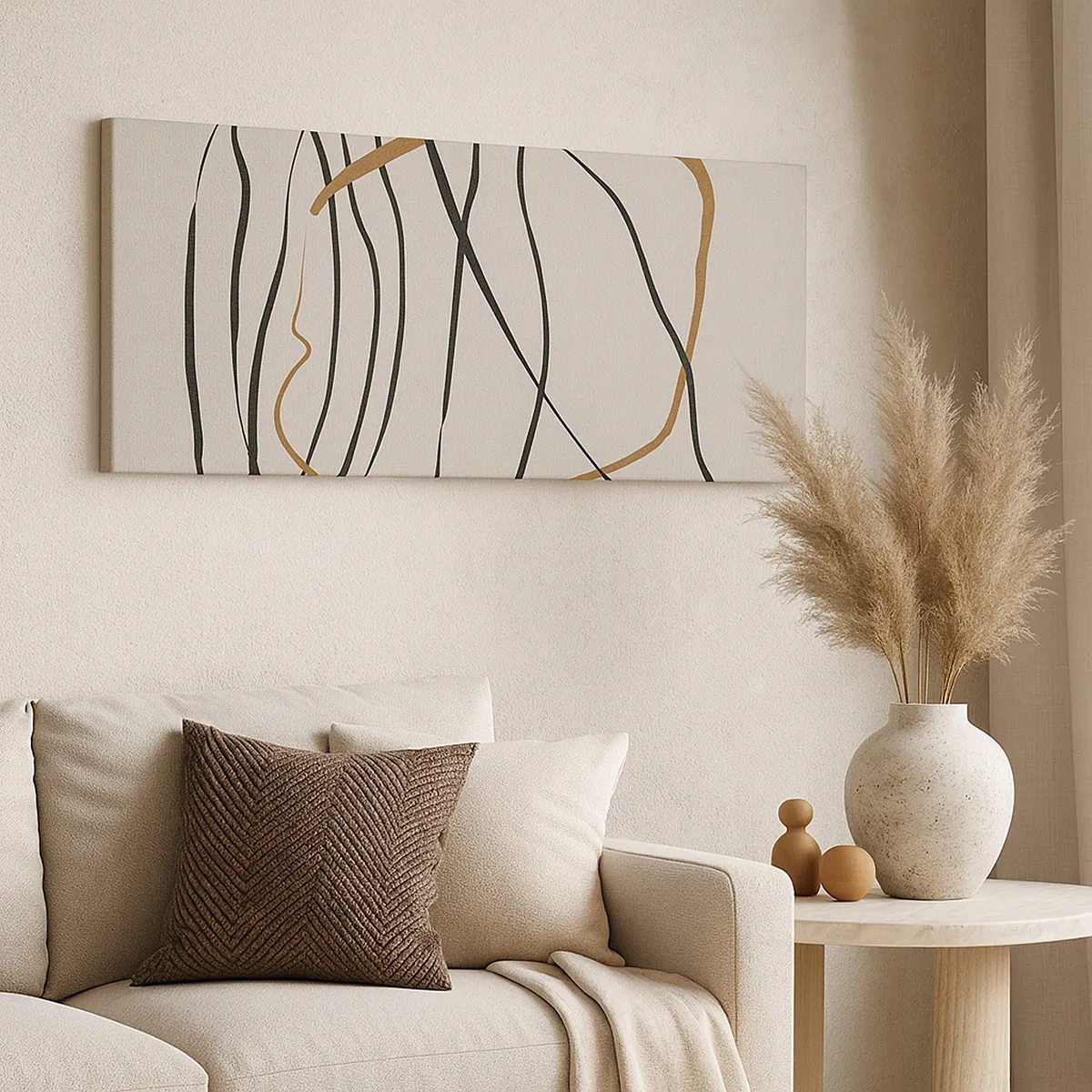 Impression sur toile - Image sur toile - Composition – danse en boucle - 30x30 cm