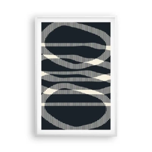 Affiche dans un cadre blanc - Poster - Une tentative de briser l'obscurité - 61x91 cm