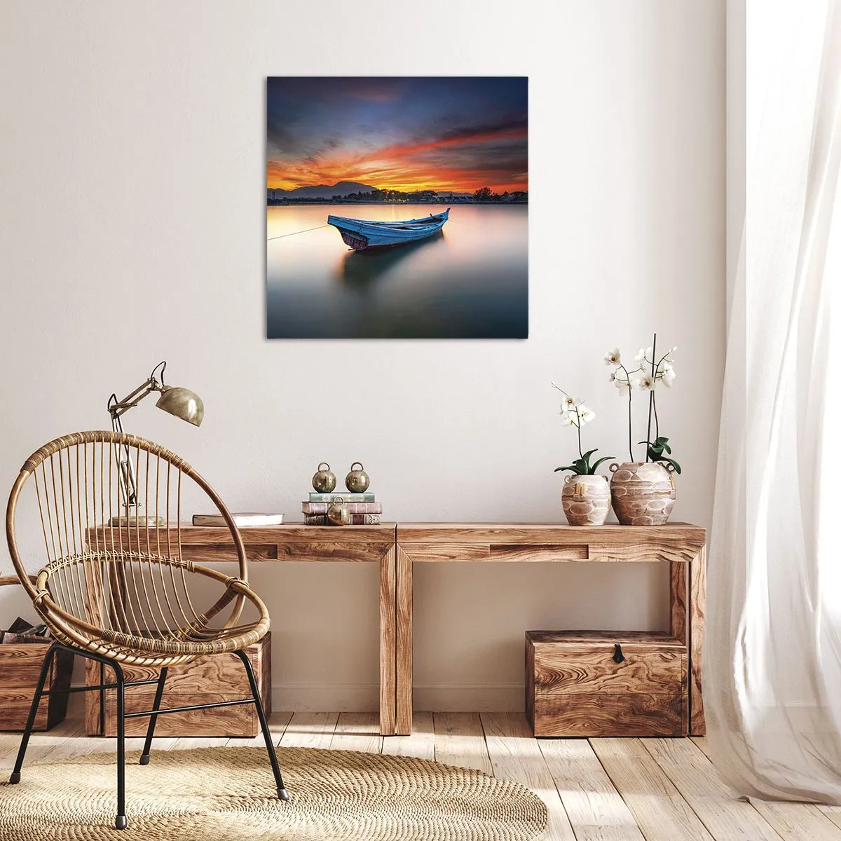 Impression sur toile - Image sur toile - Une bonne nuit arrive - 50x50 cm