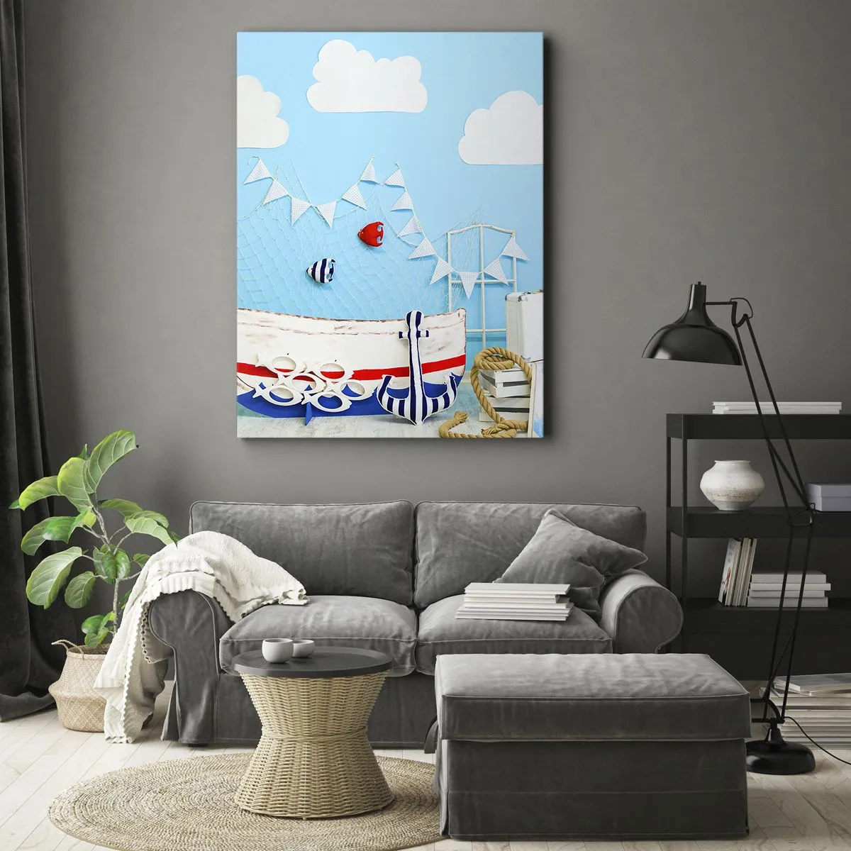 Impression sur toile - Image sur toile - Nostalgie infantile de l'aventure - 55x100 cm