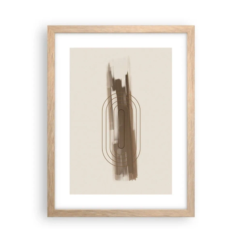 Affiche dans un chêne clair - Poster - Parfum de gris - 30x40 cm