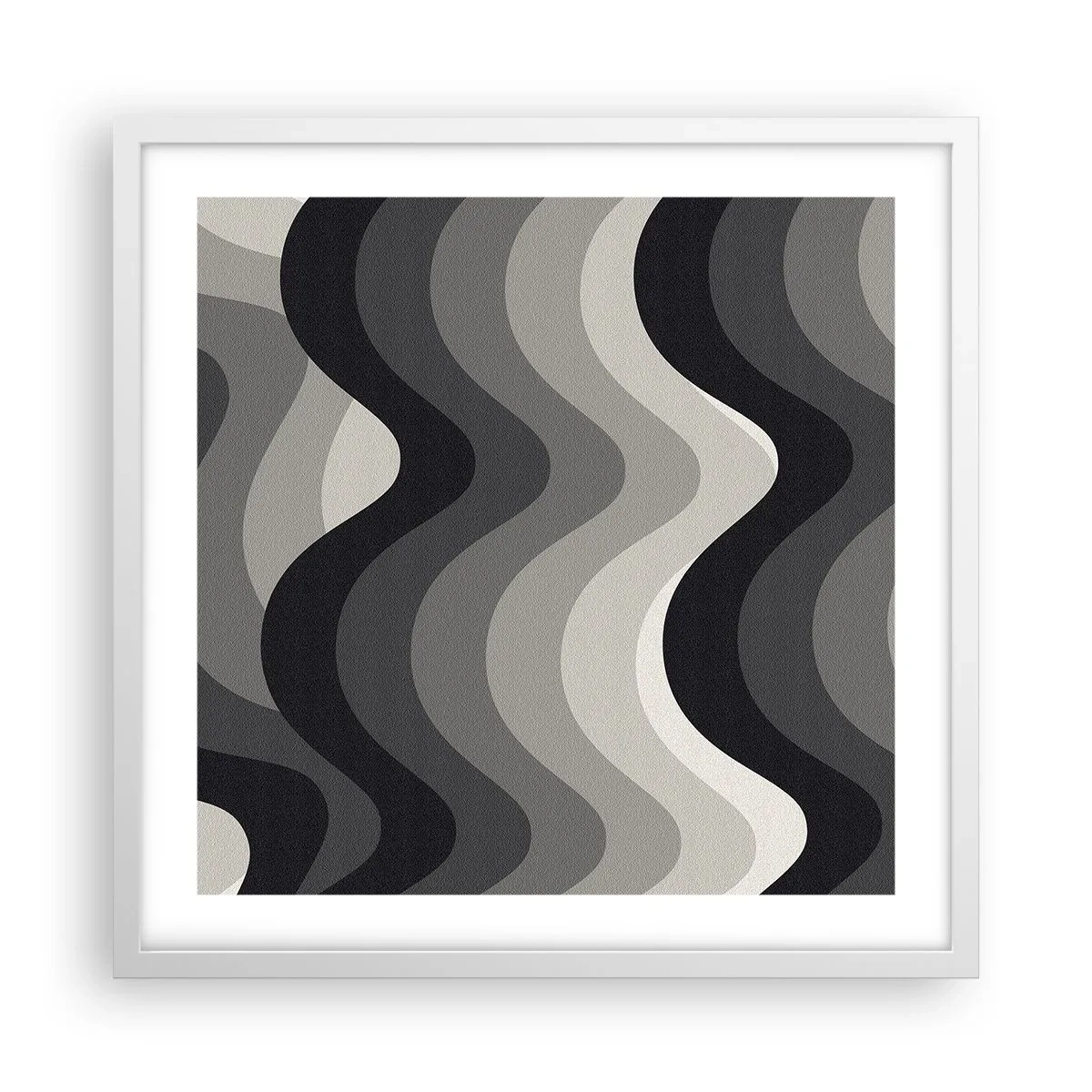 Affiche dans un cadre blanc - Poster - Vague après vague - 50x50 cm