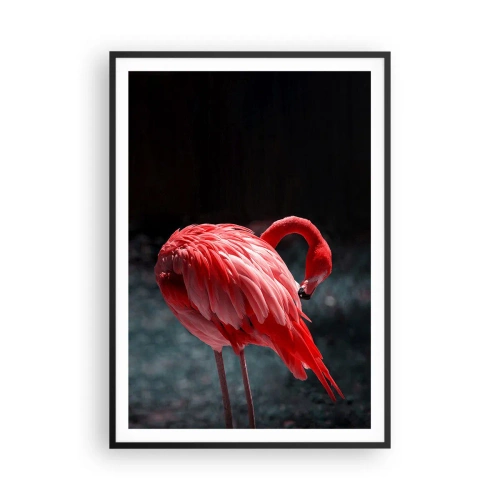 Affiche dans un cadre noir - Poster - Poème cramoisi de la nature - 70x100 cm