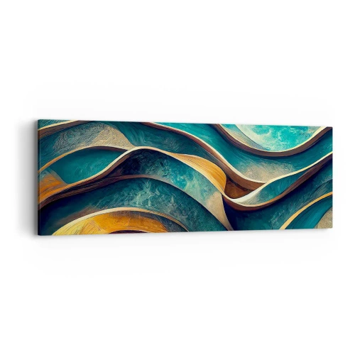 Impression sur toile - Image sur toile - Méandres de bleu - 90x30 cm