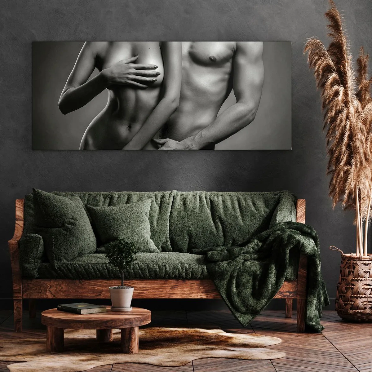 Impression sur toile - Image sur toile - Adam et Eve - 100x40 cm