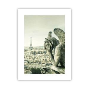Affiche - Poster - Bavardage parisien - 30x40 cm