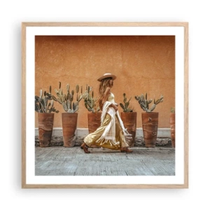 Affiche dans un chêne clair - Poster - Style hippie - 60x60 cm