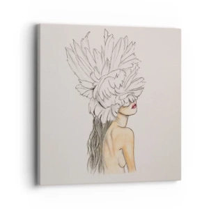 Impression sur toile - Image sur toile - Beauté couronnée - 40x40 cm
