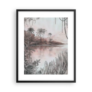 Affiche dans un cadre noir - Poster - Journal d'un explorateur du XIXe siècle - 40x50 cm