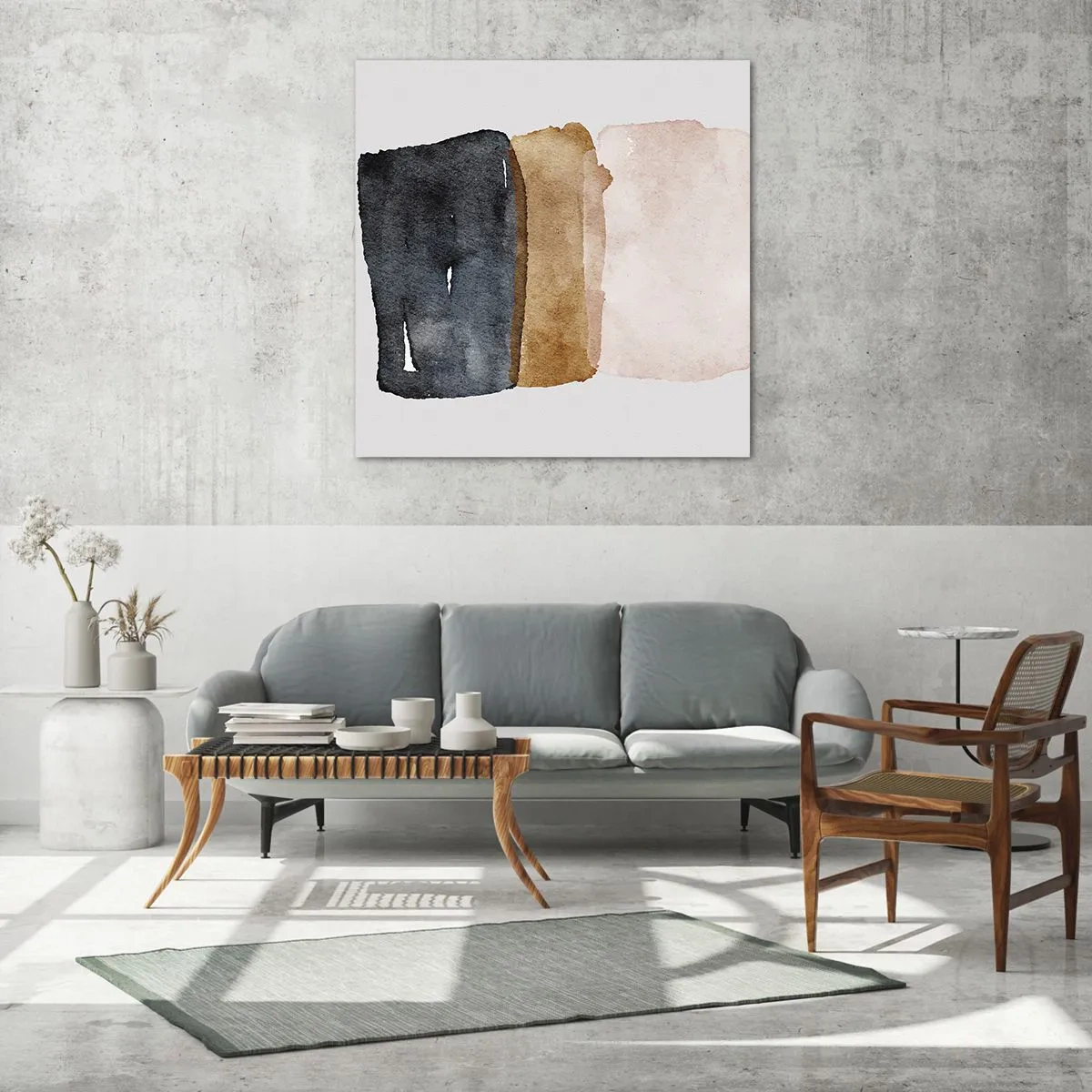 Impression sur verre - Image sur verre - Composition de couleurs de la terre - 50x50 cm