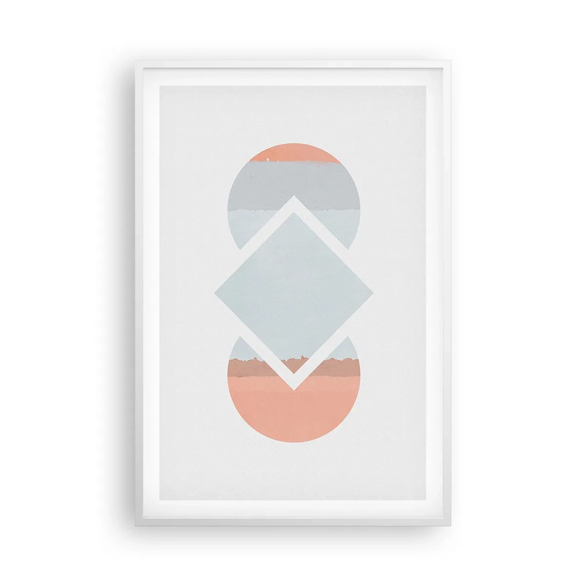 Affiche dans un cadre blanc - Poster - La situation est clair - 61x91 cm