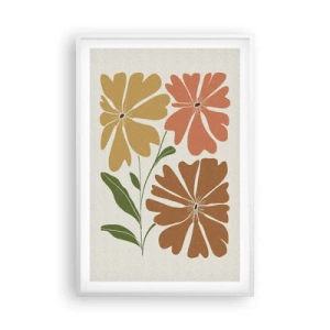 Affiche dans un cadre blanc - Poster - Nature et géométrie - 61x91 cm