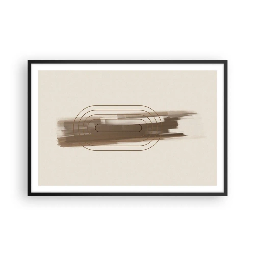 Affiche dans un cadre noir - Poster - Parfum de gris - 91x61 cm