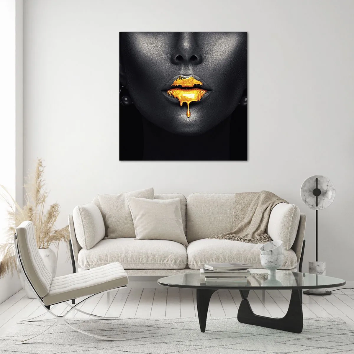 Impression sur verre - Image sur verre - Bouche d'or - 30x30 cm