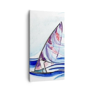 Impression sur toile - Image sur toile - Avec le vent au rythme des vagues - 55x100 cm