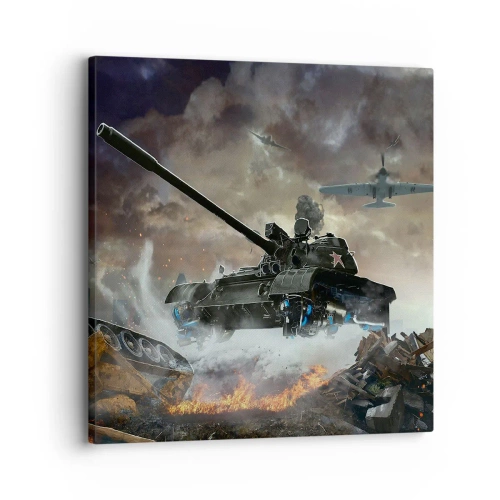 Impression sur toile - Image sur toile - La bataille est terrible et belle - 30x30 cm