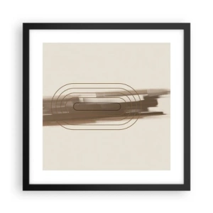 Affiche dans un cadre noir - Poster - Parfum de gris - 40x40 cm