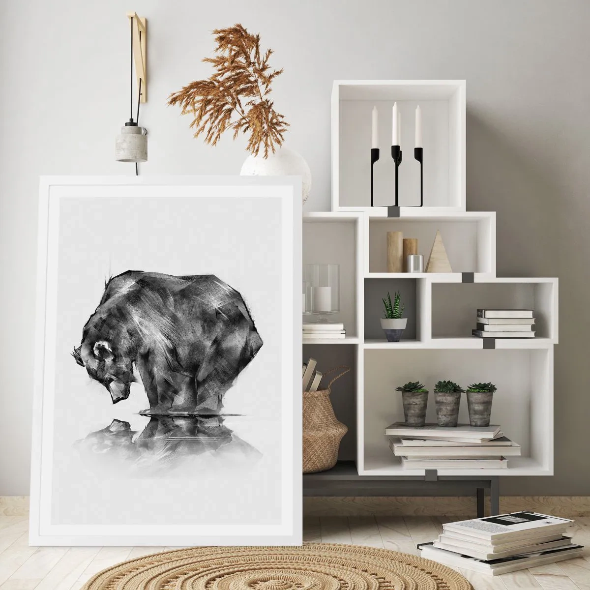 Affiche dans un cadre blanc - Poster - Ravi de rencontrer quelqu'un de proche - 30x40 cm