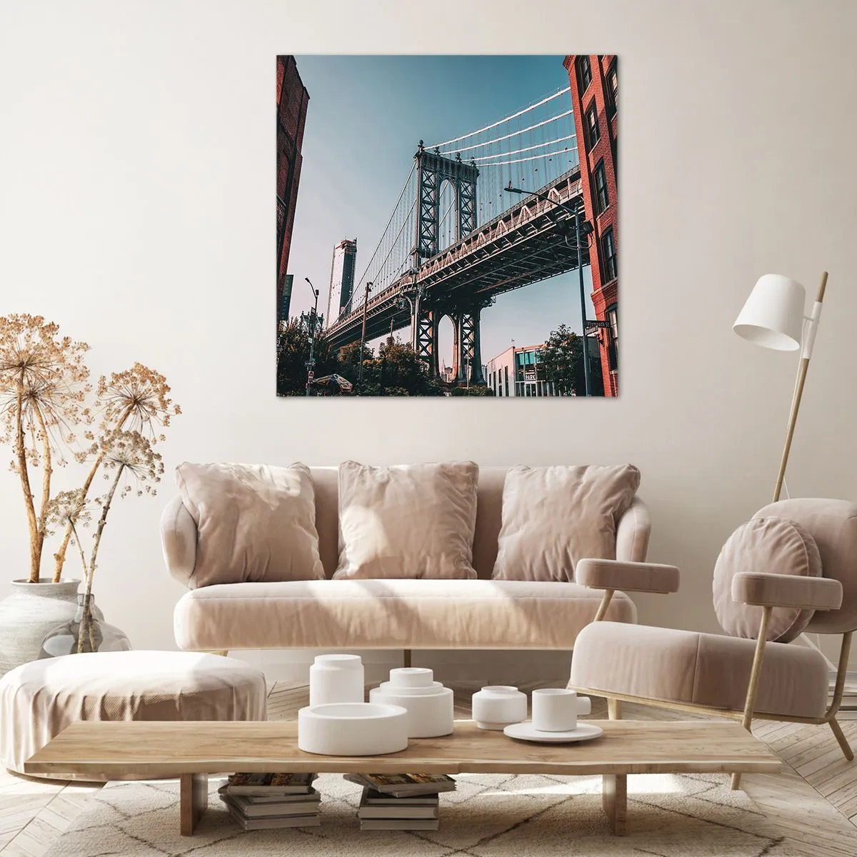 Impression sur toile - Image sur toile - Sur les vagues de la ville - 70x70 cm