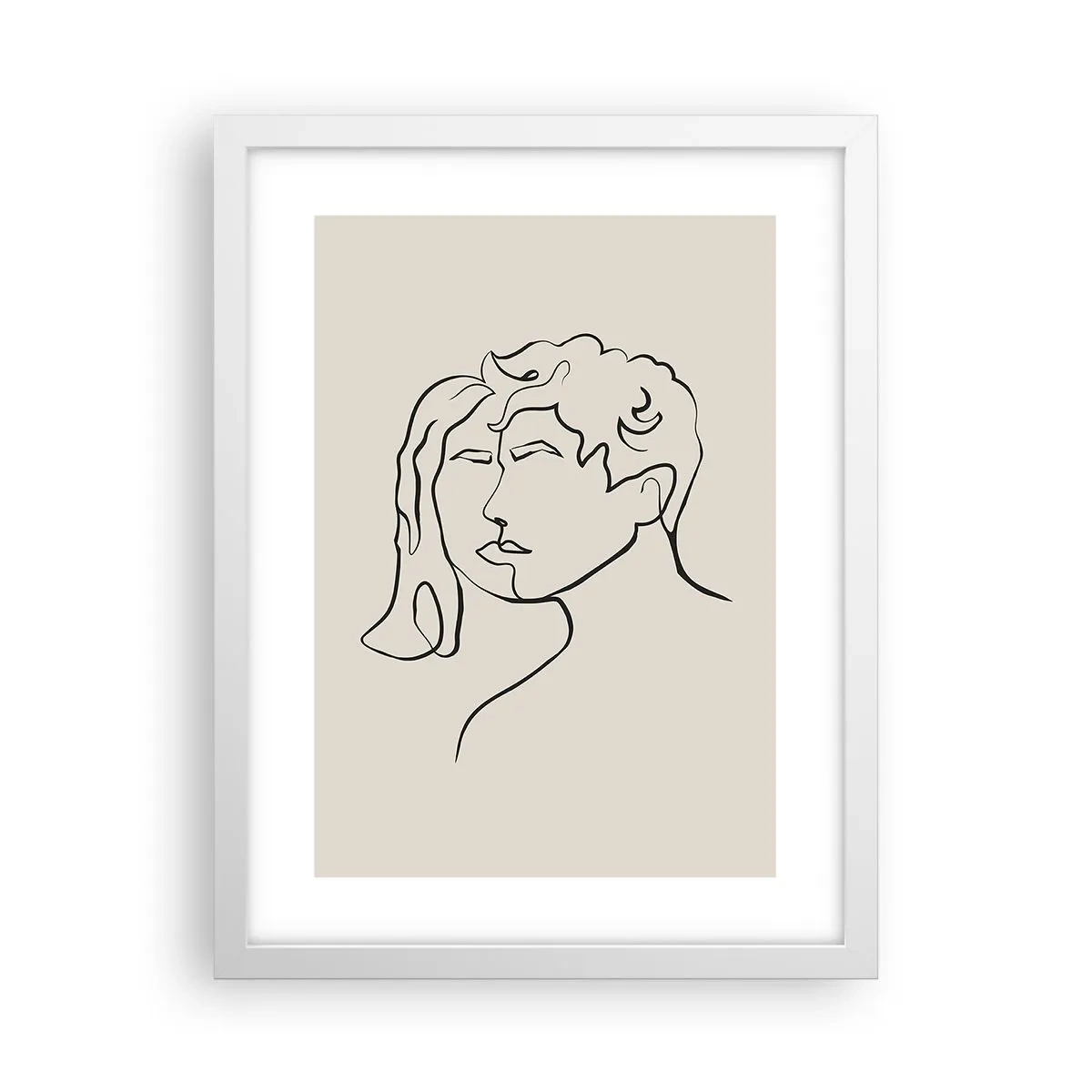 Affiche dans un cadre blanc - Poster - Et l'unité est apparue - 30x40 cm