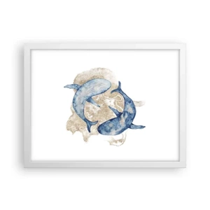 Affiche dans un cadre blanc - Poster - Amis ou amoureux? - 40x30 cm