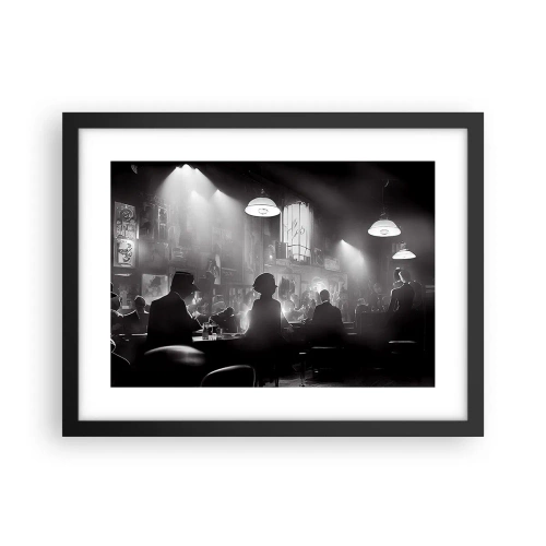 Affiche dans un cadre noir - Poster - Dans une ambiance jazz - 40x30 cm