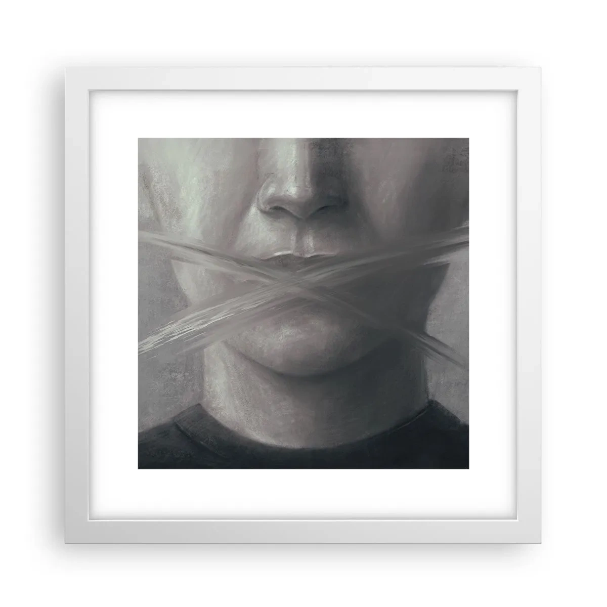 Affiche dans un cadre blanc - Poster - Sans mot - 30x30 cm