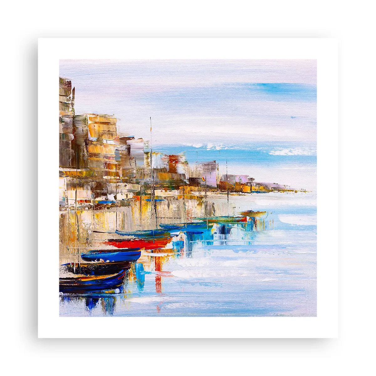Affiche - Poster - Un havre urbain multicolore - 50x50 cm