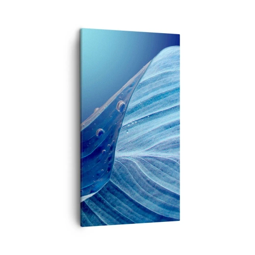 Impression sur toile - Image sur toile - Gouttes cachées du bleu - 45x80 cm