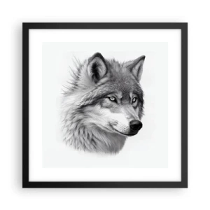 Affiche dans un cadre noir - Poster - Alpha – sans aucun doute - 40x40 cm