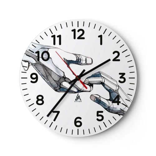 Horloge murale - Pendule murale - Un bon geste - 40x40 cm