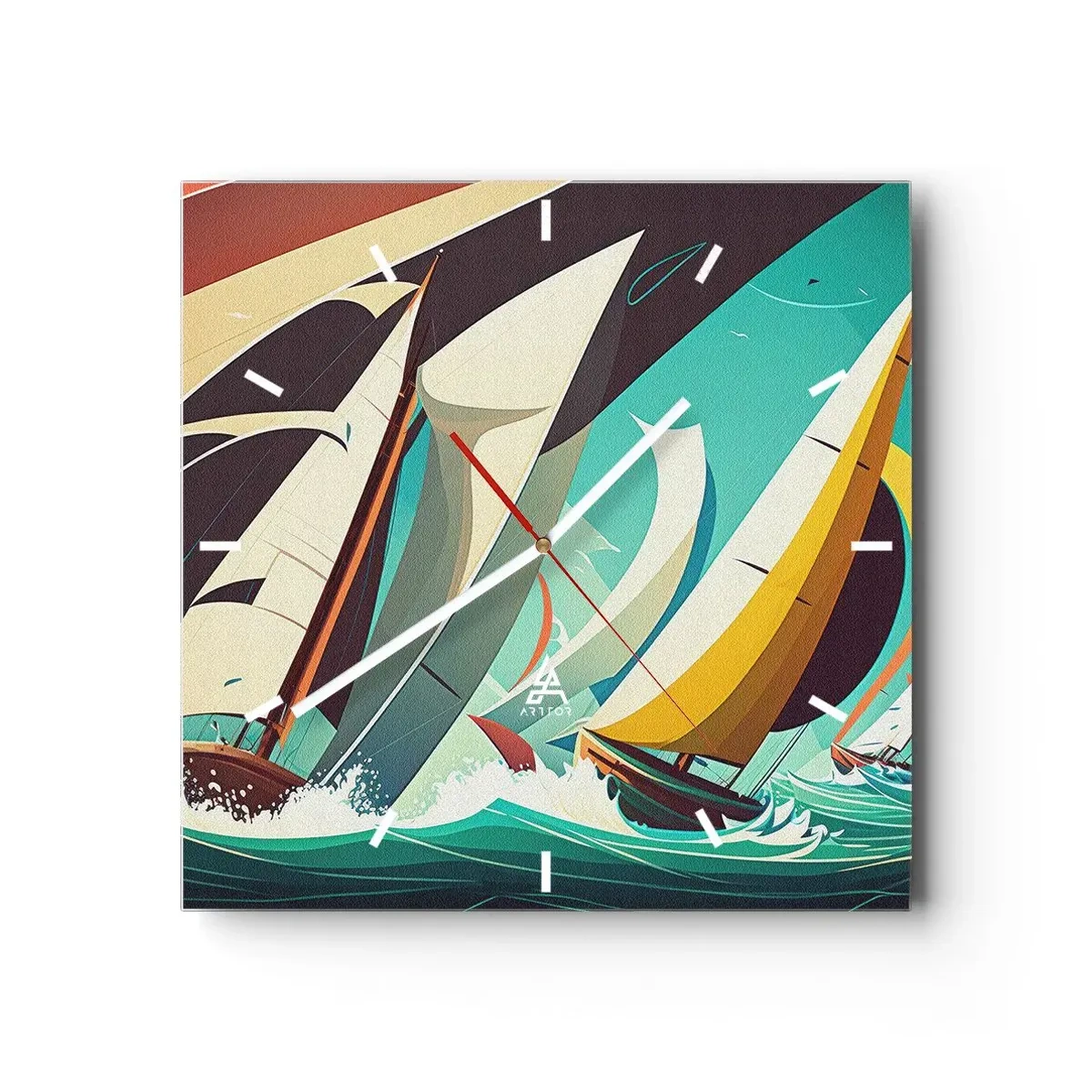 Horloge murale - Pendule murale - Bonne chance avec les éléments - 40x40 cm