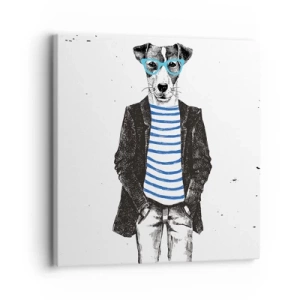 Impression sur toile - Image sur toile - Un charme de chien - 30x30 cm