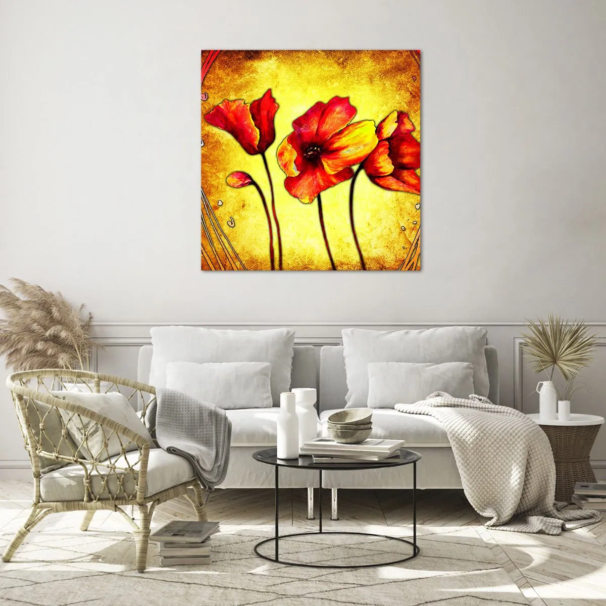 Impression sur verre - Image sur verre - Dans la décoration Art Nouveau - 30x30 cm